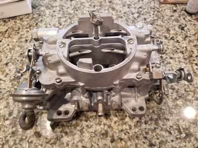 Carter K3-6212 AFB rebuild complete.  Removed all that nasty blue paint!